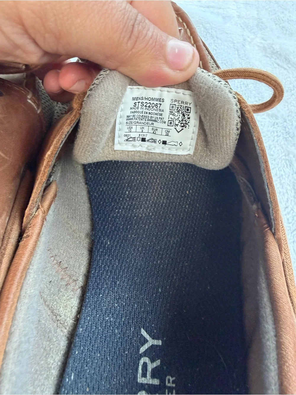 Sperry Surveyor 2-Eye Mens Boat Shoes Size 10 M Brown Leather Mesh STS22067 Read